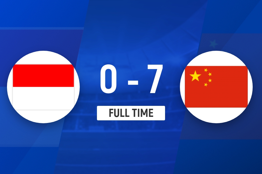 U17国足7-0横扫印尼 邝兆镭造三球赵松源帅惟浩双响