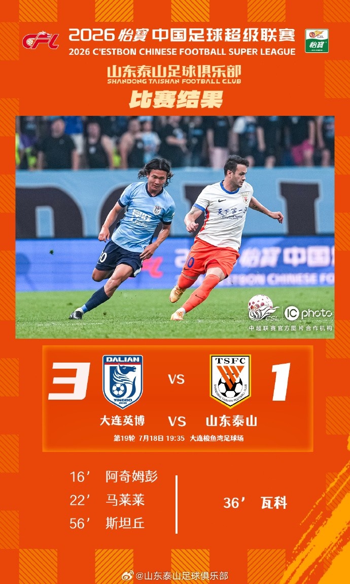 山东泰山客场1-3不敌大连英博 球迷致谢 山东泰山客场1-3不敌大连英博 球迷致谢