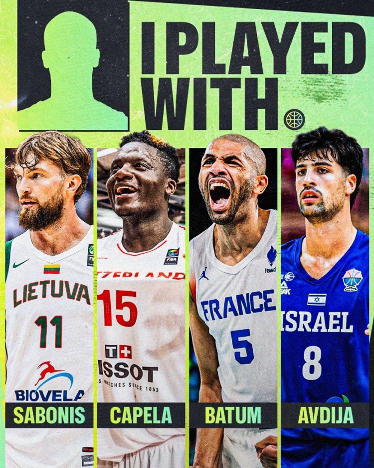 FIBA晒图互动：威少是四名球员的唯一共同队友
